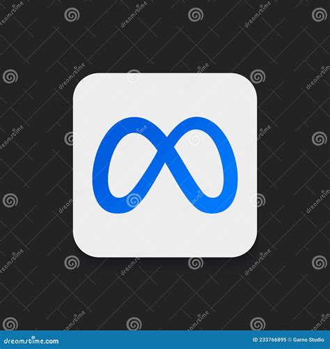 New Social Media App Logo. W Blue Infinity Symbol Editorial Image - Illustration of online ...