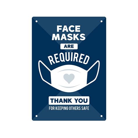 Buy Face Required Sign / 10" x 14" COVID-19 Face Signage/Durable Plastic Indoor Outdoor Business ...