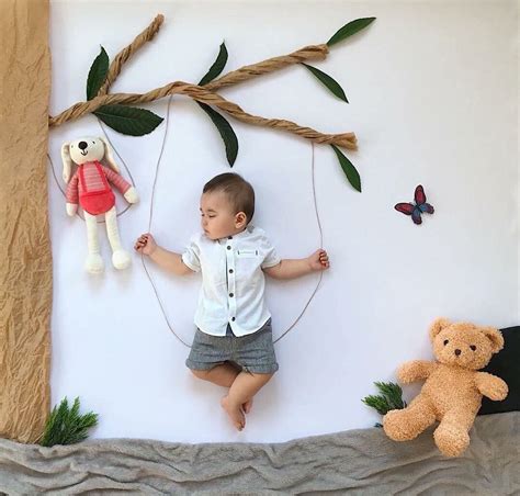 Best Baby photo shoot ideas at home DIY Funny Baby Photos, Monthly Baby ...