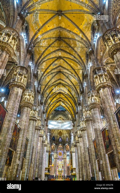 Interior of milan cathedral hi-res stock photography and images - Alamy