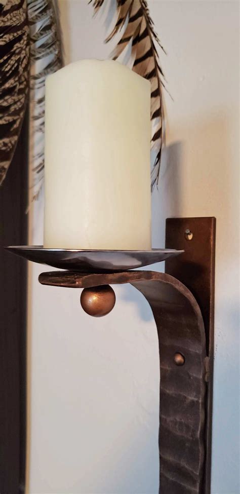 Stunning Wrought Iron Wall Candle Sconce-Handcrafted, Unique ...