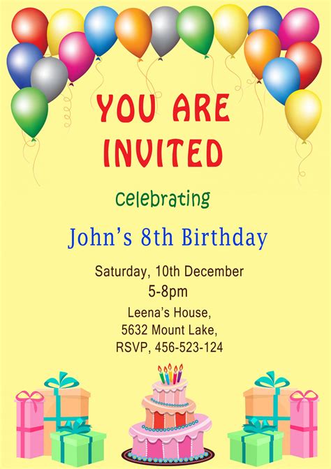 Birthday Invitation Card Online, Create Invitation Card, Create Birthday Invitations, Invitation ...