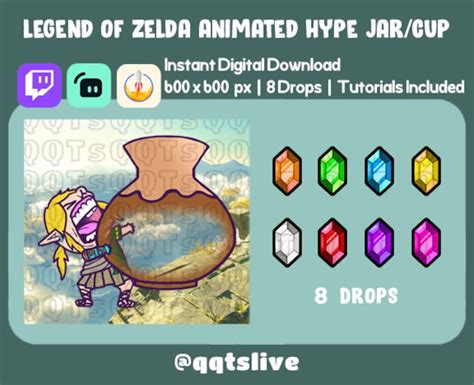 ANIMATED Twitch Hype Jar Stream Tip Cup / Jar 2 Layers 8 Bit Options Set up Tutorial Included - Etsy