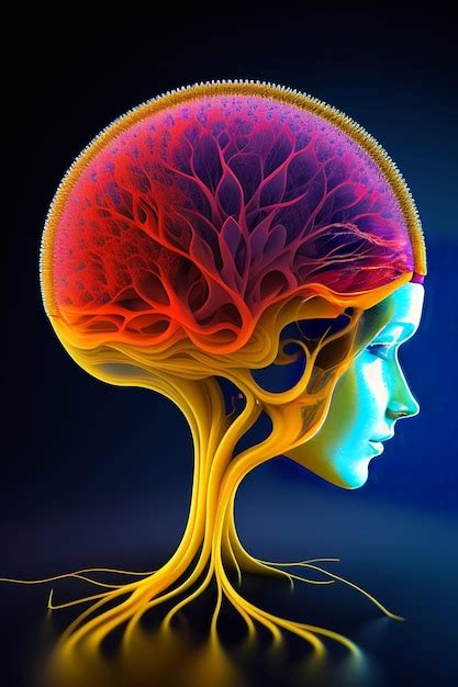 Premium AI Image | A colorful illustration of a woman's head with the tree roots on it.