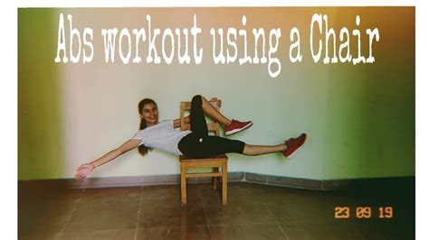 Abs workout using a Chair - YouTube