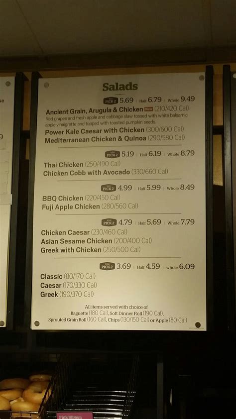 Panera Bread Menu Prices