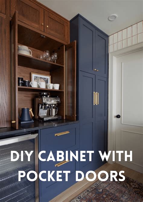 DIY Cabinet with Pocket Doors - findmaggiemay.com