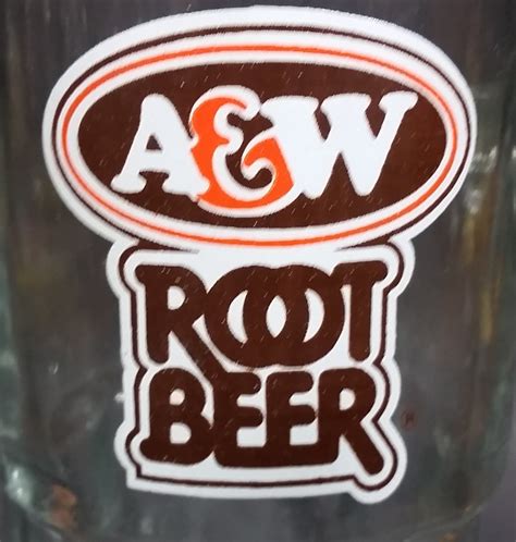 1970s A & W Root Beer Logo 6 7/8" Clear Glass Mug – Treasure Valley ...