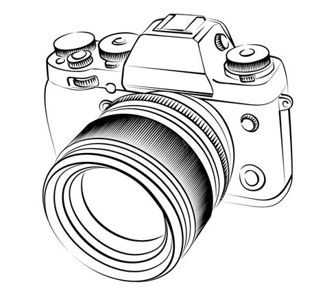 Camera. stock vector. Illustration of drawing, logo, sign - 54472451