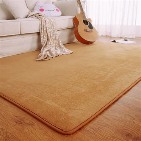 Modern Solid Fashion Memory Foam Large Floor Mat Outdoor Area rug Bedroom Hallway Smooth Rugs ...