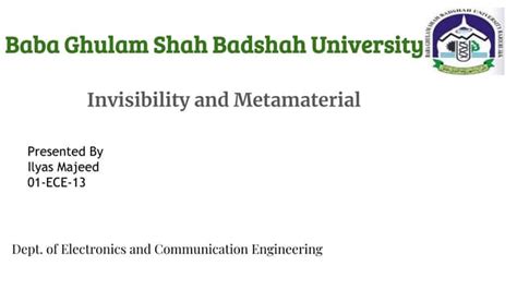 Invisibility and Metamaterial | PPT