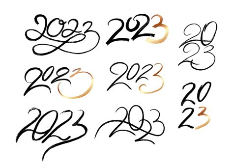 Premium Vector | 2023 calligraphy lettering