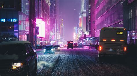 2560x1440 Night City Street Neon Lights 4k 1440P Resolution HD 4k Wallpapers, Images ...