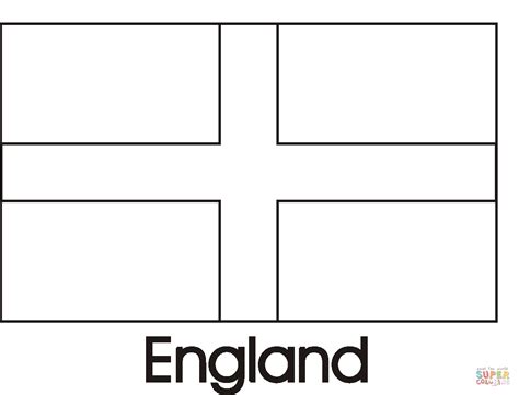 Bandeira Da Inglaterra Para Colorir