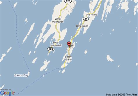 Map of Sea Escape Cottages, Bailey Island | Island, Map, Casco bay