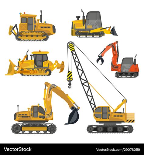 Building work construction machinery equipment Vector Image