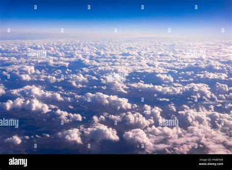 Clouds viewed from an airplane. sky with clouds Stock Photo - Alamy