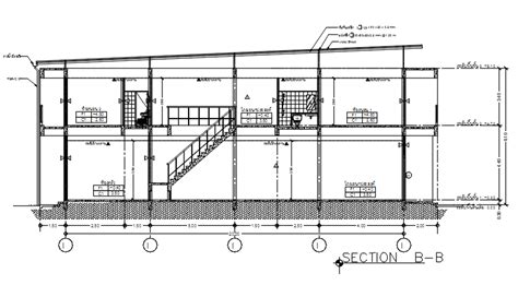 Cross section of two storey house in detail AutoCAD drawing, CAD file ...