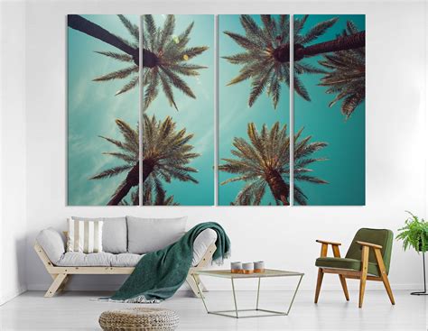 Palm Leaf Wall Art Palm Trees Art Print Tropical Plant | Leaf wall art ...