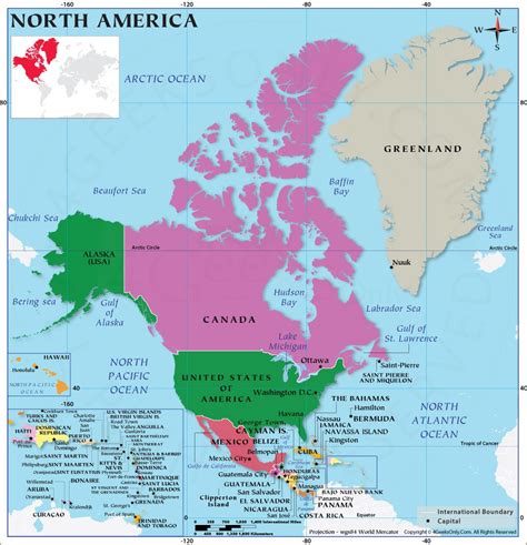 North America Map With Countries