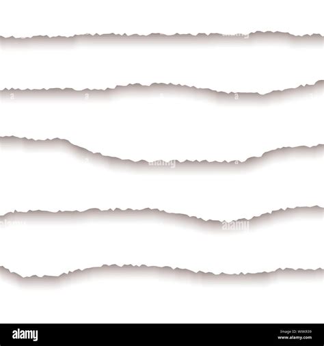 set of Realistic vector torn paper with ripped edges Stock Vector Image & Art - Alamy