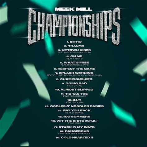 New Music: Meek Mill 'Championships' Album Released – Alexus Renée Celebrity Myxer