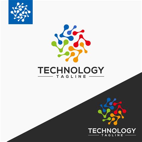 technology logo design vector template 8249487 Vector Art at Vecteezy