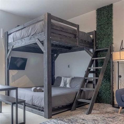 King / Queen / Full Loft Bed Custom Made w/ Ladder in 2020 | Loft bed, Loft bed plans, Adult ...