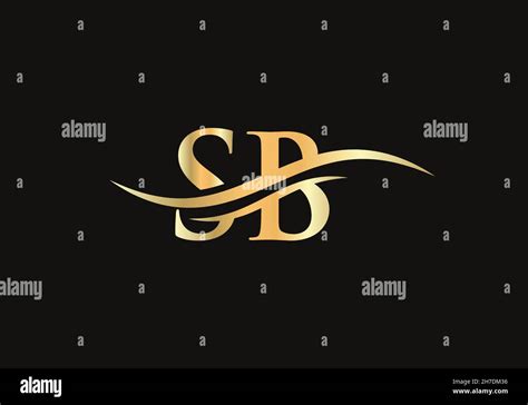 SB logo design. Initial SB letter logo vector. Swoosh letter SB logo design Stock Vector Image ...