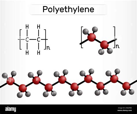 Polyethylene polymer chemical structure Stock Vector Images - Alamy