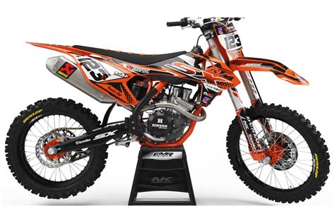 Custom dirt bike Graphics kit ktm FACTORY ENERGY CA33C orange | custom-graphics-mx