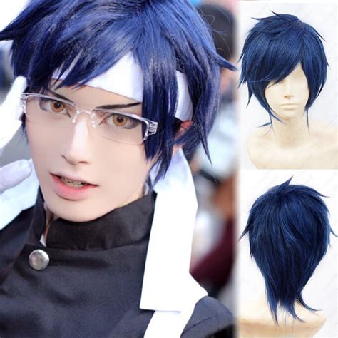 My Hero Academia Tenya Iida 飯田 天哉 cosplay deep bule anime wigs