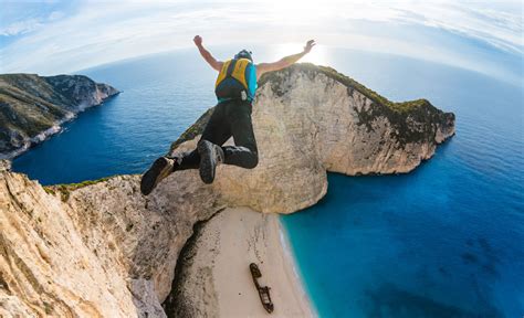 base jumping at zakynthos, greece photo | One Big Photo