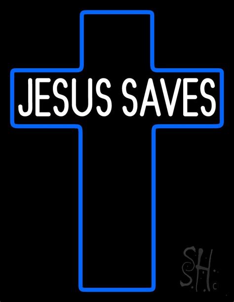 White Jesus Saves Neon Sign | Religious Neon Signs | Neon Light