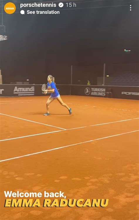 Emma Raducanu begins practice ahead of Stuttgart Open 2023