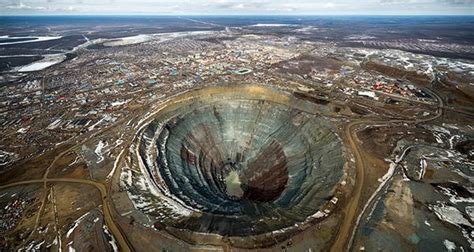 The Mirny Diamond Mine, The Largest Open Pit Diamond Mine On Earth