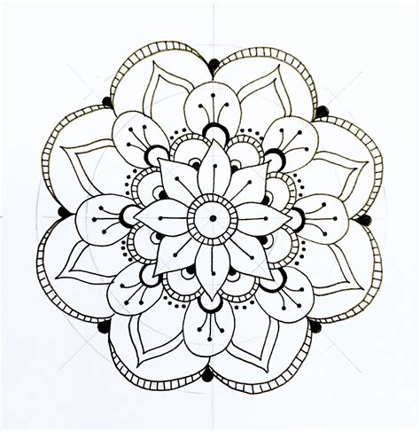 Easy Mandala Drawing : Easy Mandala Drawing at GetDrawings | Free download, I'll show you the ...