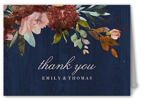 Blue Floral Thank You Cards | Shutterfly