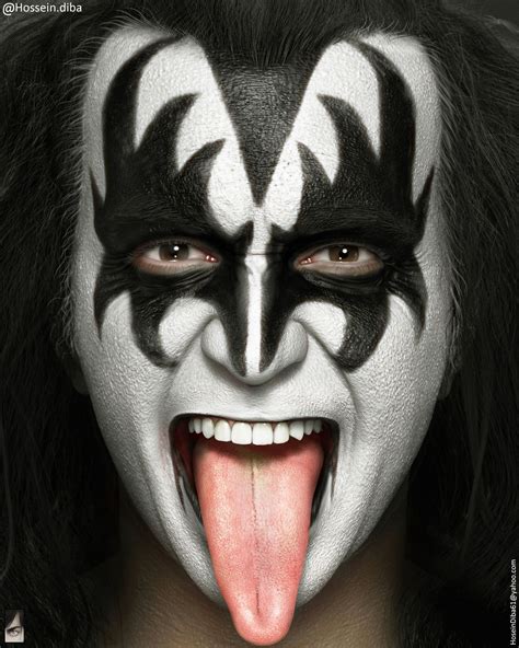 ArtStation - Gene Simmons from Kiss , Hossein Diba | Kiss band makeup, Gene simmons makeup, Kiss ...