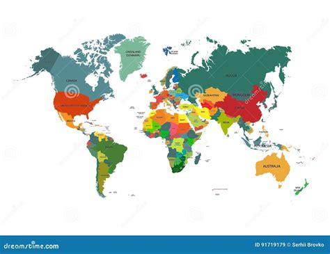 World Map With Country Names Only | Zone Map