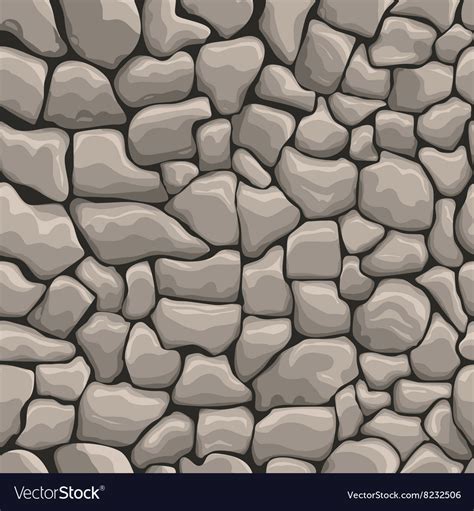 Stones wall seamless texture Royalty Free Vector Image