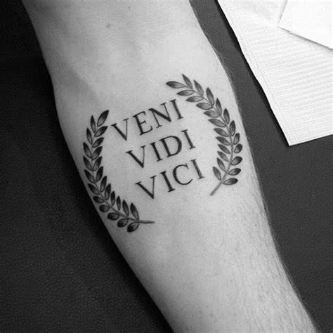 60 Veni Vidi Vici Tattoo Designs For Men - Julius Caesar Ideas