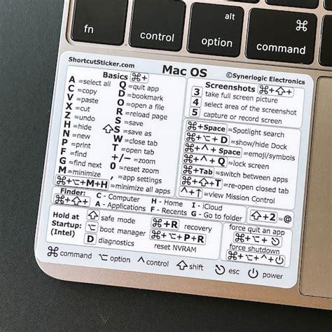 Stickers Macbook Shortcuts Sticker Mac OS Shortcuts Sticker Stickers ...