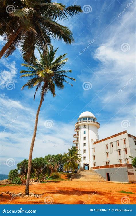 Lighthouse on the Beach Near Ambalangoda Stock Image - Image of ocean, landscape: 106380471