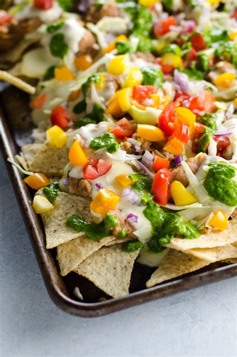 Easy Vegetarian Nachos Recipe with Creamy Cheese Sauce | Umami Girl