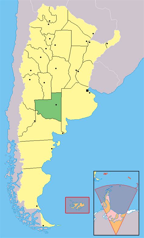 Mapa da província de La Pampa - Argentina | MapasBlog