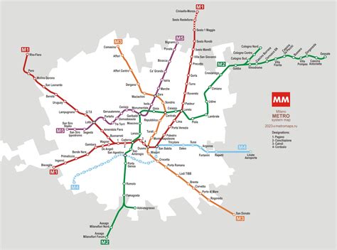 Milano Metro Map 2024 - Gillie Donnamarie