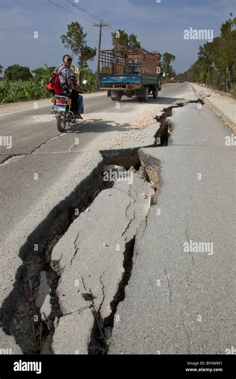 Earthquake Crack In Road