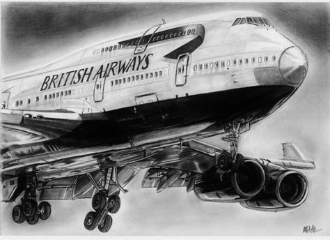 Boeing 747-400 drawing by alainmi on DeviantArt