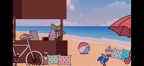 Gacha Beach Background